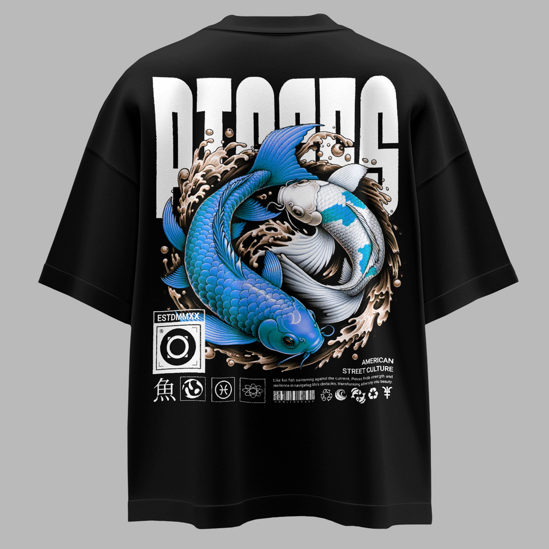 Against The Current Pisces - Oversize Deep Drop Shoulder Tee