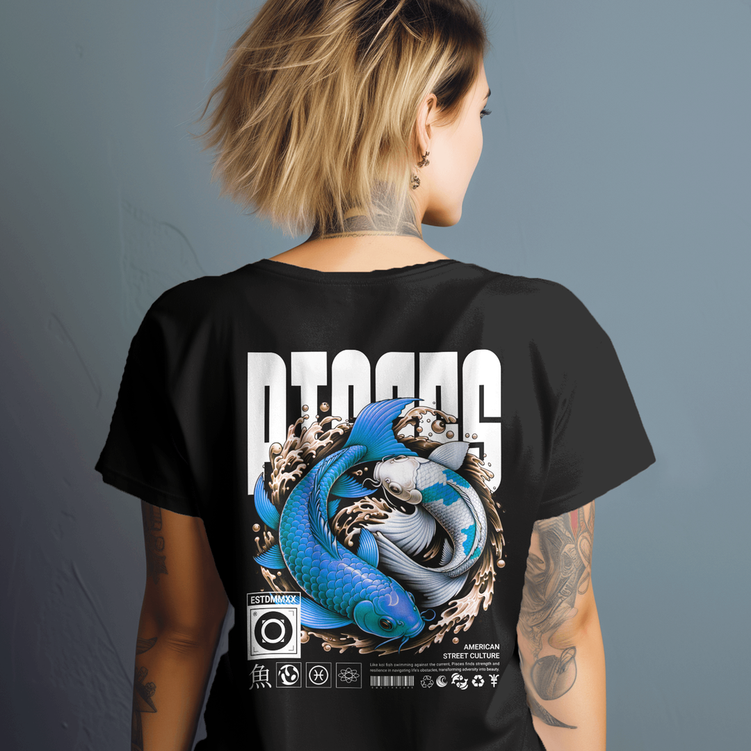 Against The Current Pisces - Oversize Deep Drop Shoulder Tee