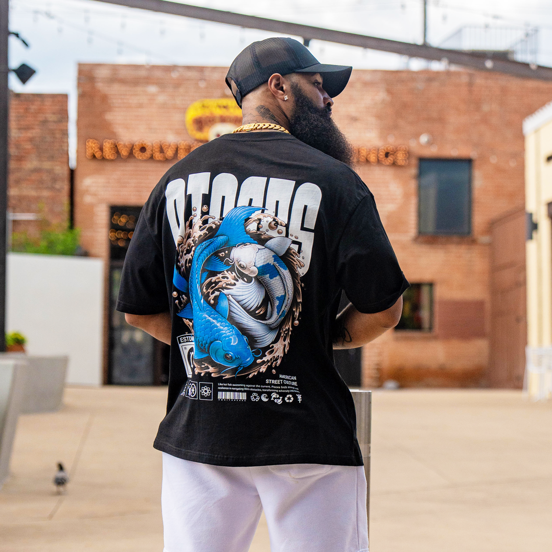 Against The Current Pisces - Oversize Deep Drop Shoulder Tee