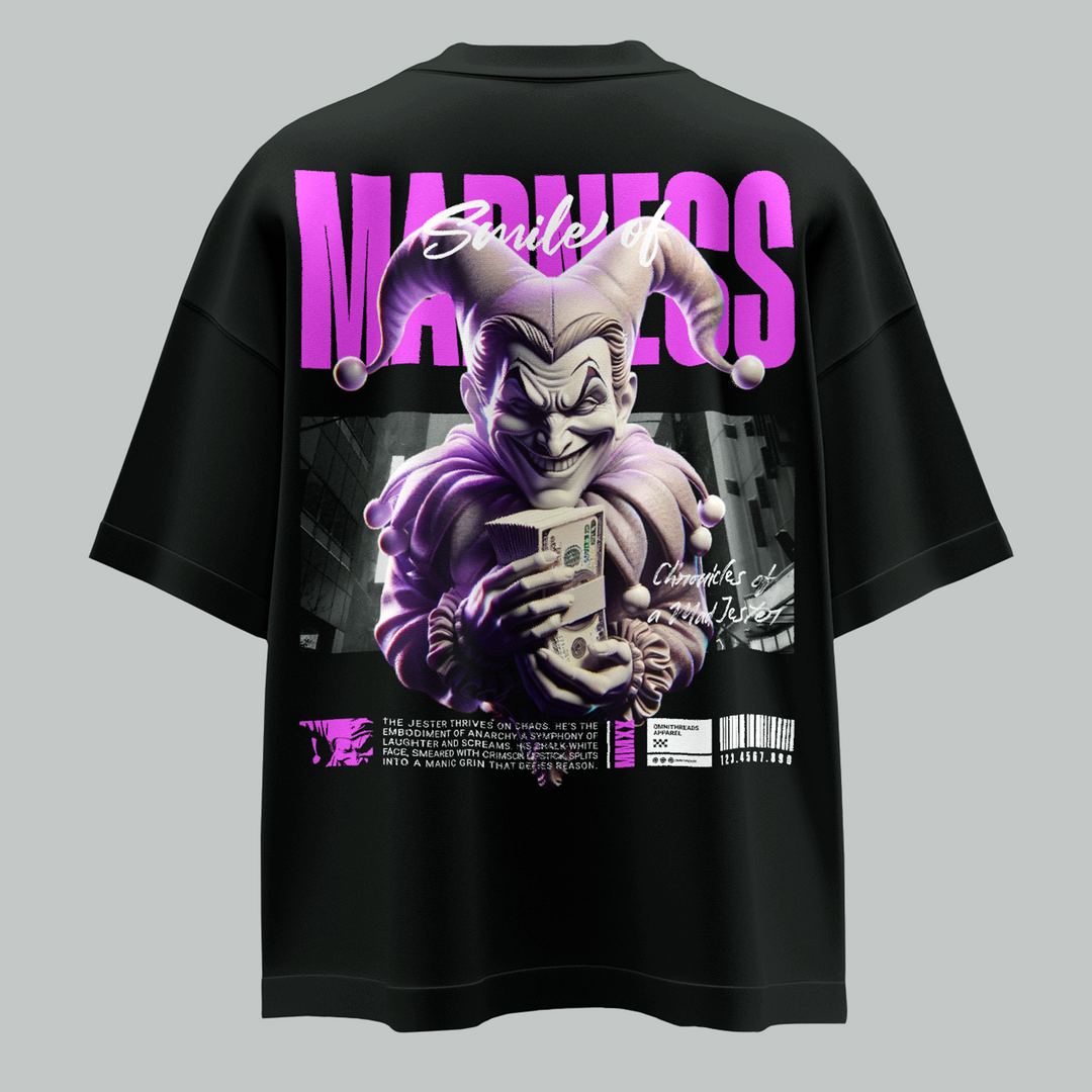 Jester Series 1 Smile Of Madness - Oversize Deep Drop Shoulder Tee