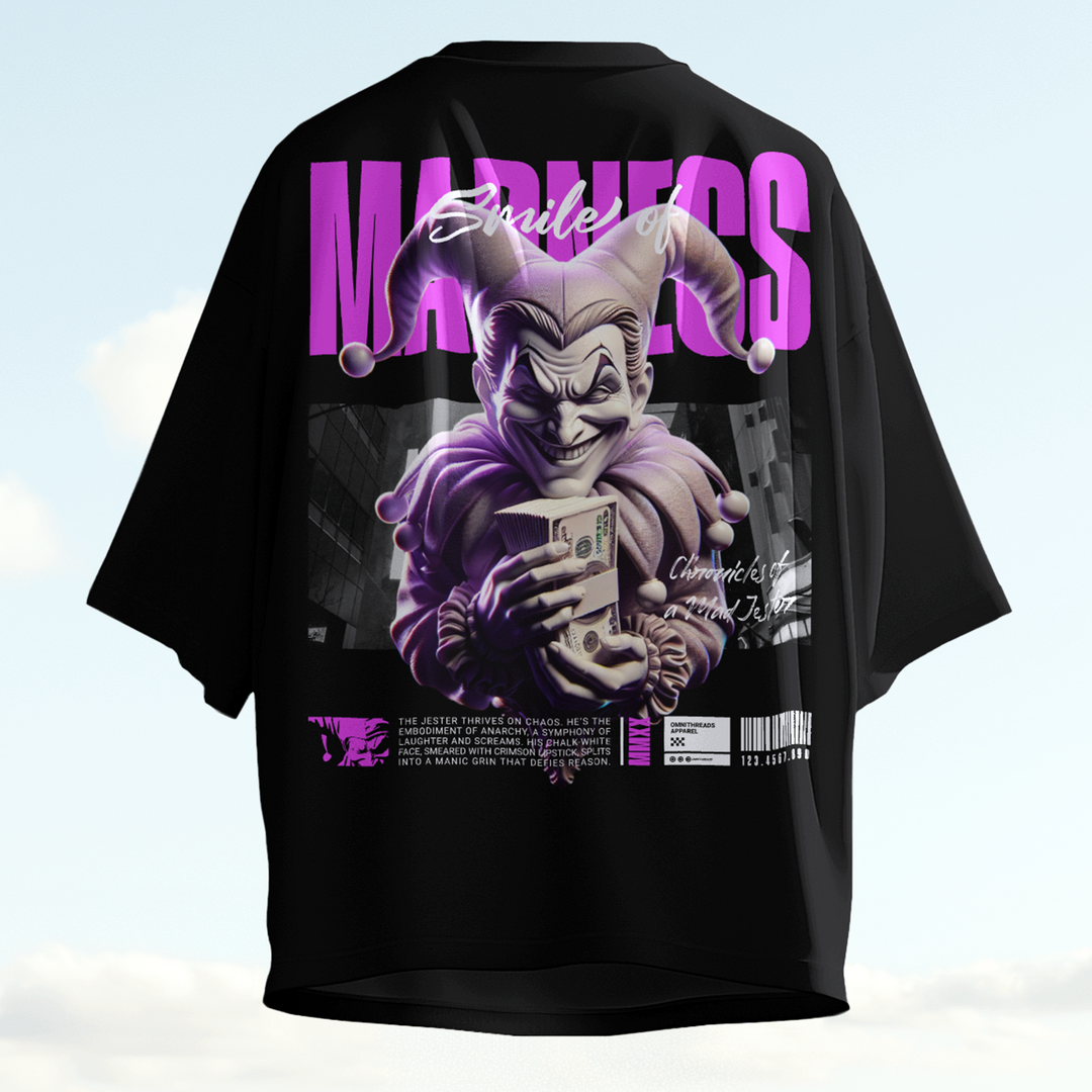 Jester Series 1 Smile Of Madness - Oversize Deep Drop Shoulder Tee