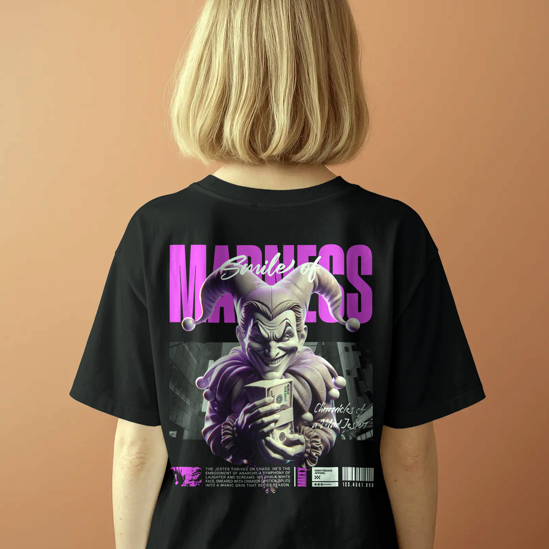 Jester Series 1 Smile Of Madness - Oversize Deep Drop Shoulder Tee