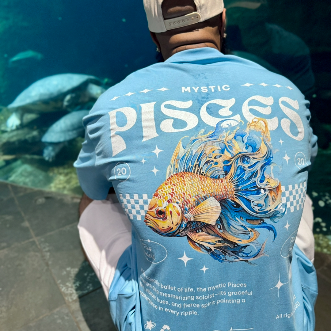 Mystic Pisces - Oversize Deep Drop Shoulder Tee