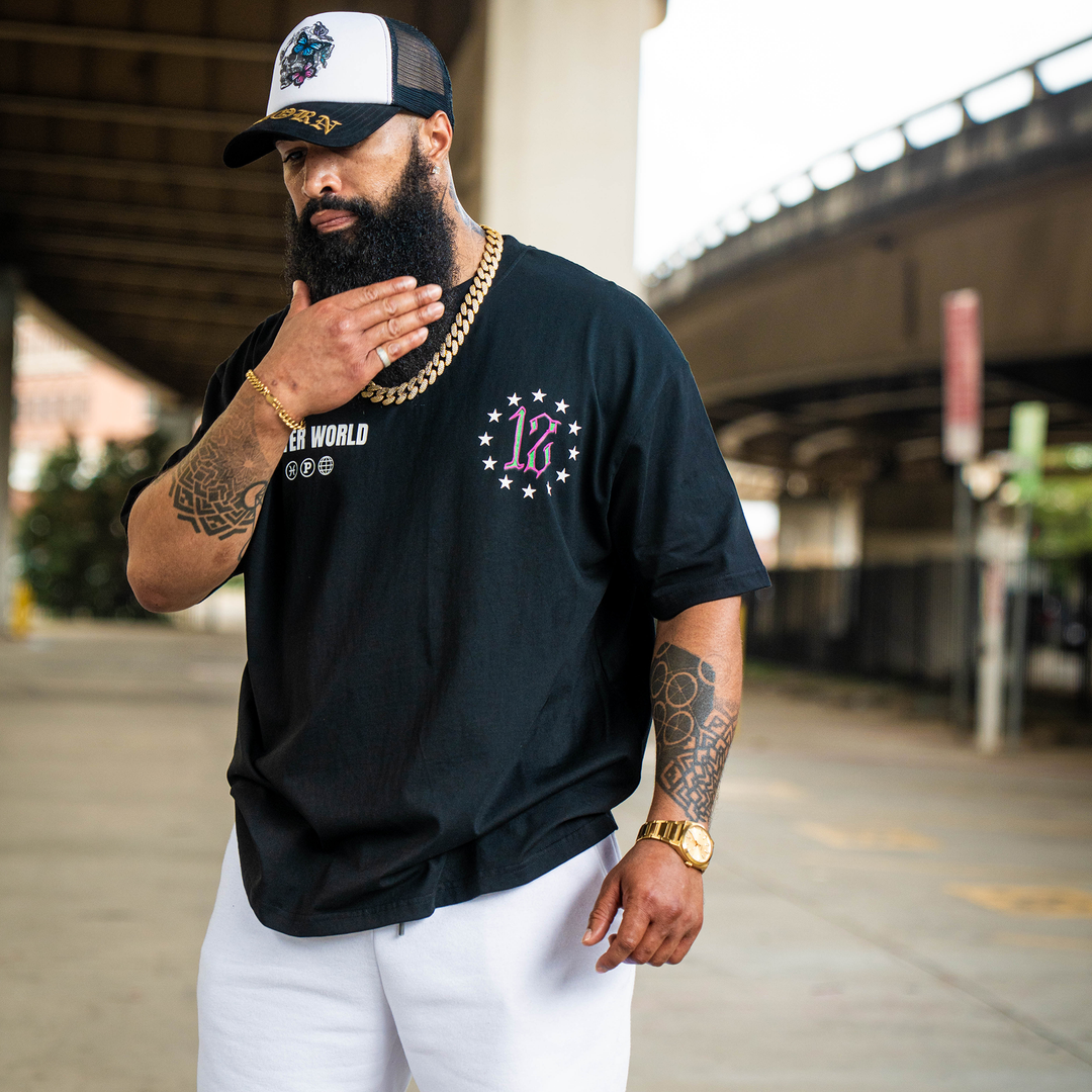 Piscean Water World - Oversize Deep Drop Shoulder Tee