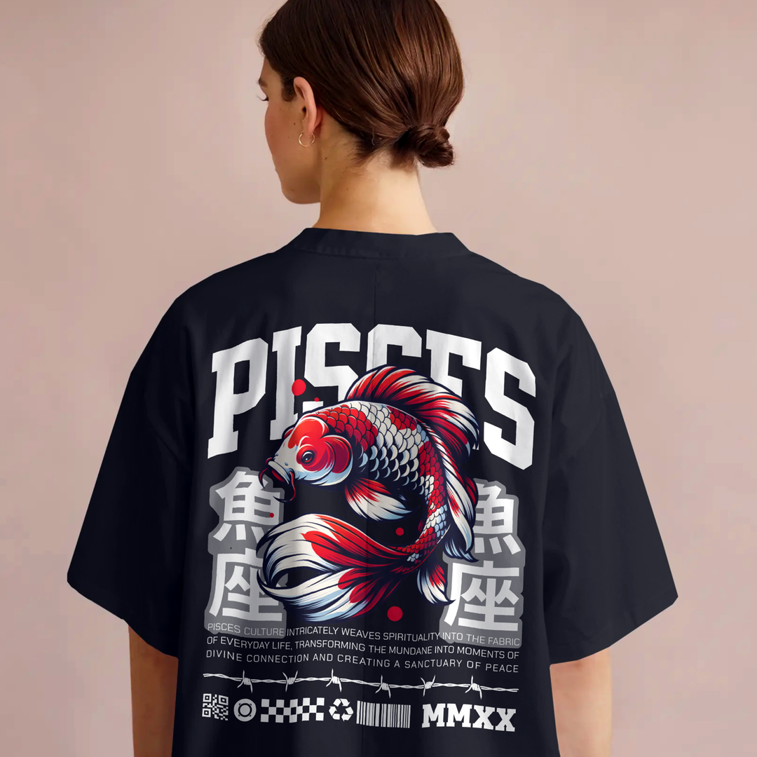 The Culture of Pisces - Oversize Deep Drop Shoulder Tee