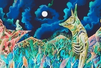 Person awakening beneath stars as a false reality dissolves into spiritual light