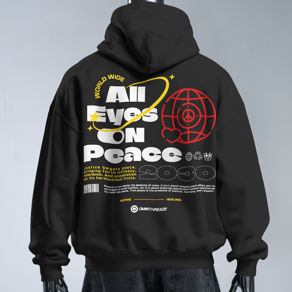 All Eyes On Peace Circa 2030 - Oversized Hoodie — product image 1