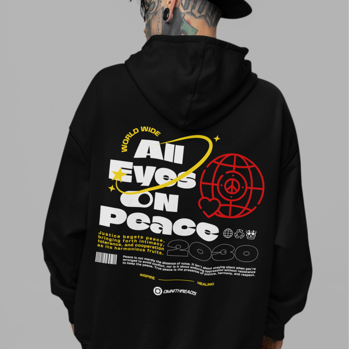 All Eyes On Peace Circa 2030 - Oversized Hoodie — product image 5