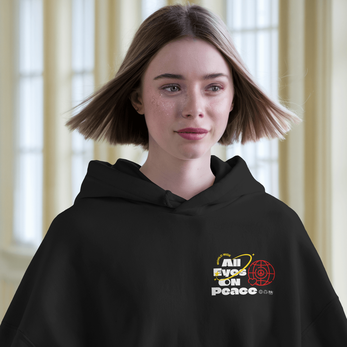 All Eyes On Peace Circa 2030 - Oversized Hoodie — product image 3