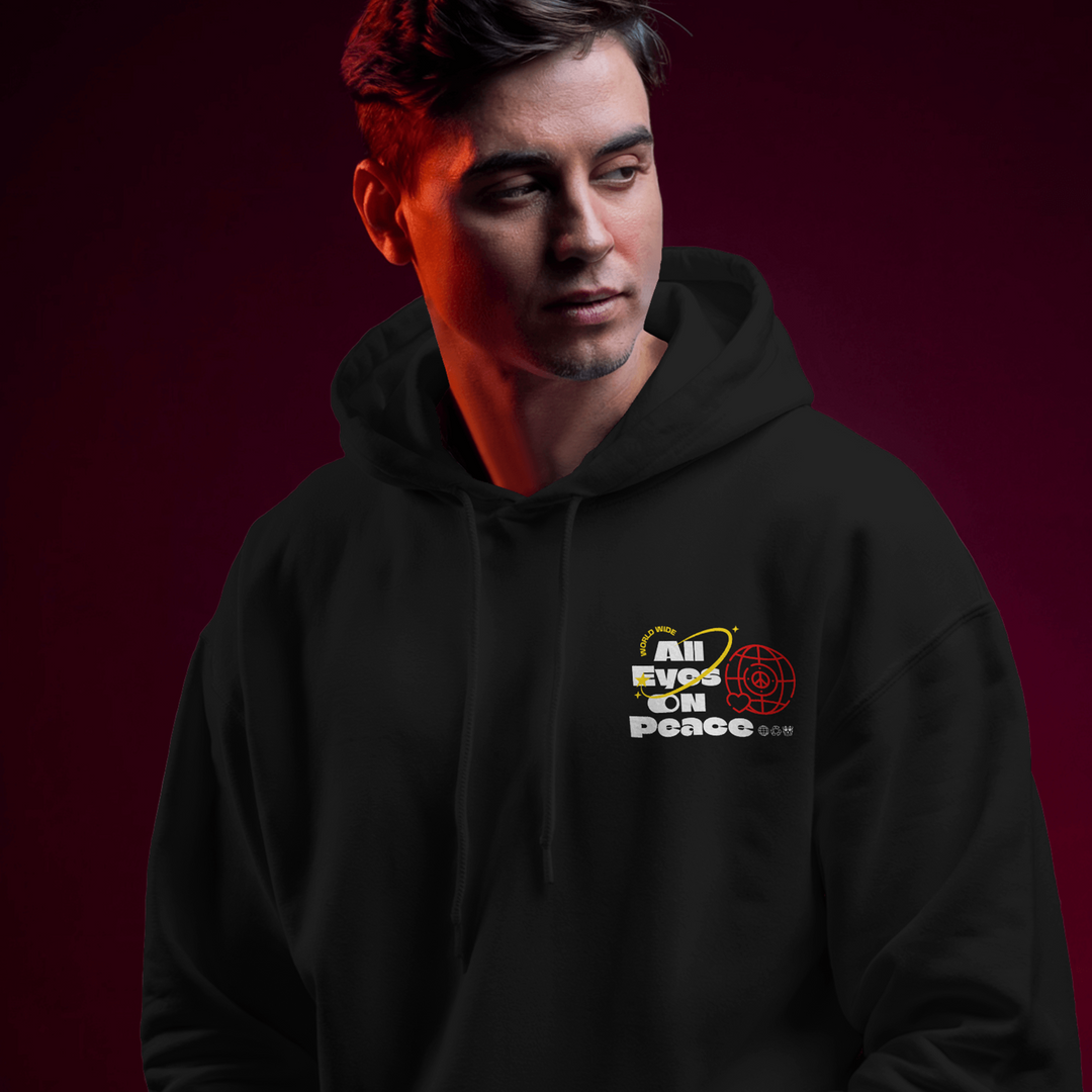 All Eyes On Peace Circa 2030 - Oversized Streetwear Fleece Hoodie