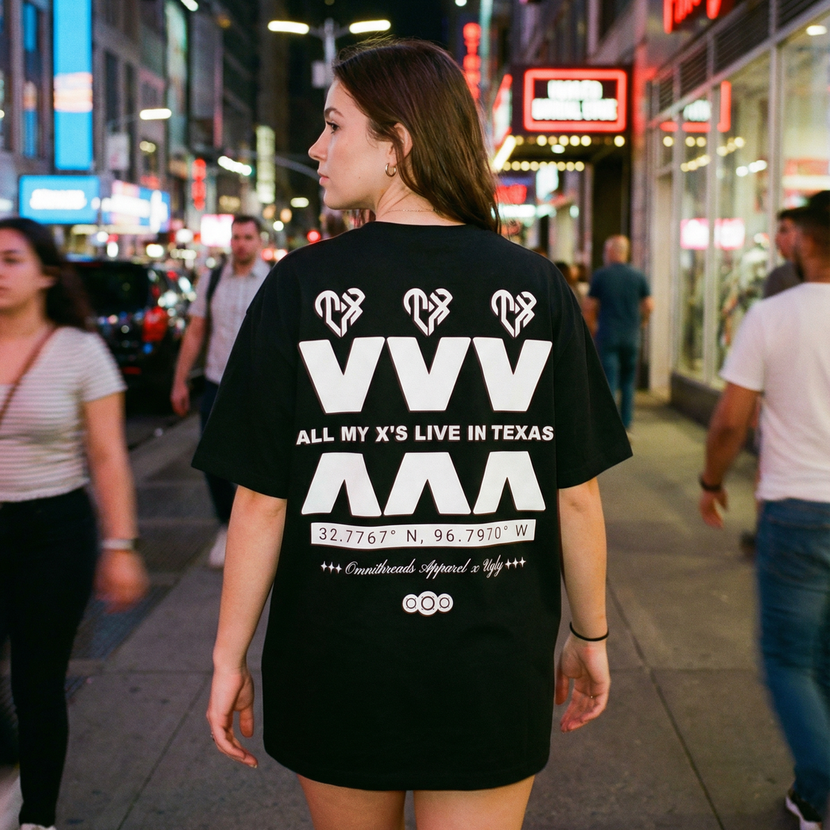 All My X's  White - Oversized Drop Shoulder Tee — product image 2