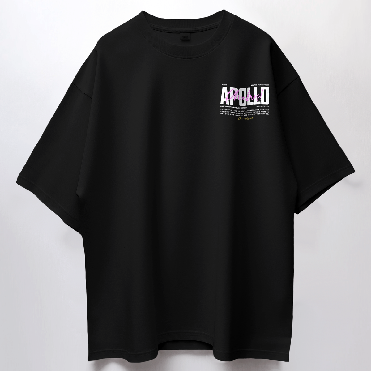 Additional product view 7 of the black sun of apollo oversized drop shoulder tee