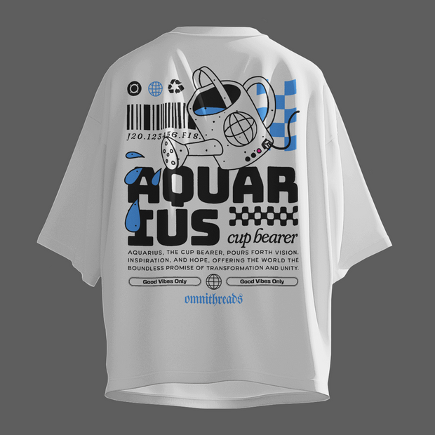 Aquarius Cup Bearer - Oversize Deep Drop Shoulder Tee