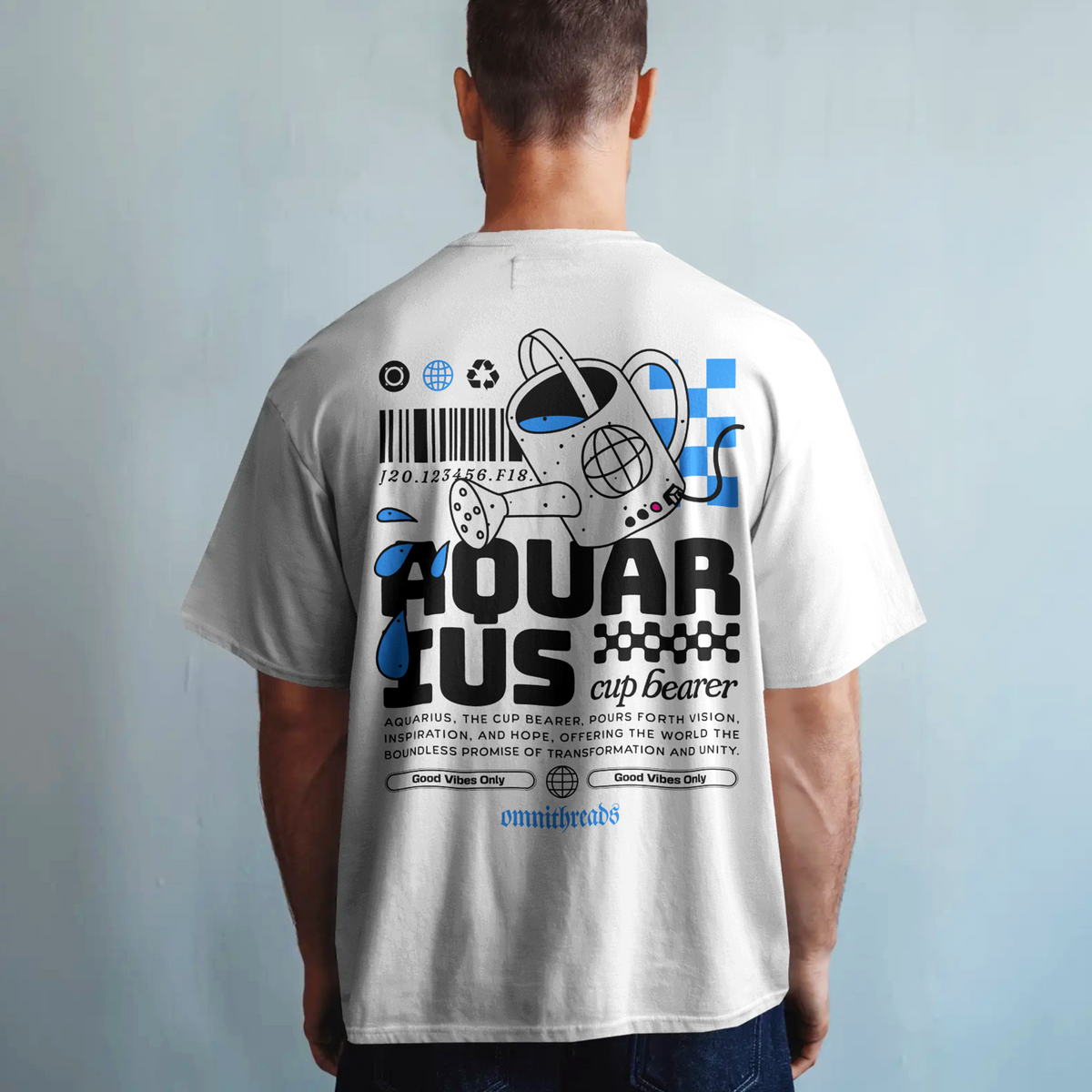 Aquarius Cup Bearer - Oversized Drop Shoulder Tee — product image 1