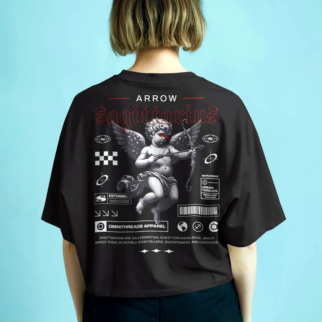Arrow of Sagittarius - Oversize Deep Drop Shoulder Tee