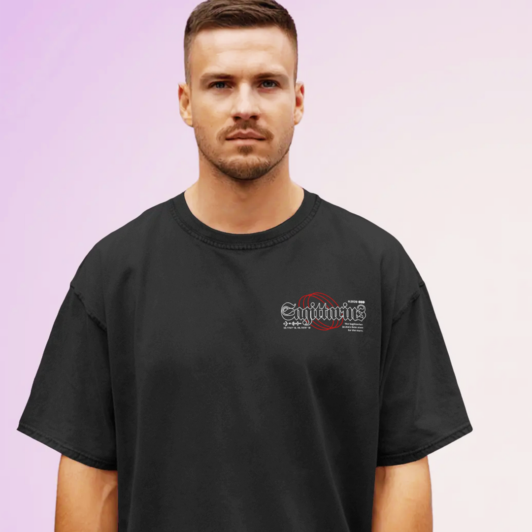 Arrow of Sagittarius - Oversize Deep Drop Shoulder Tee
