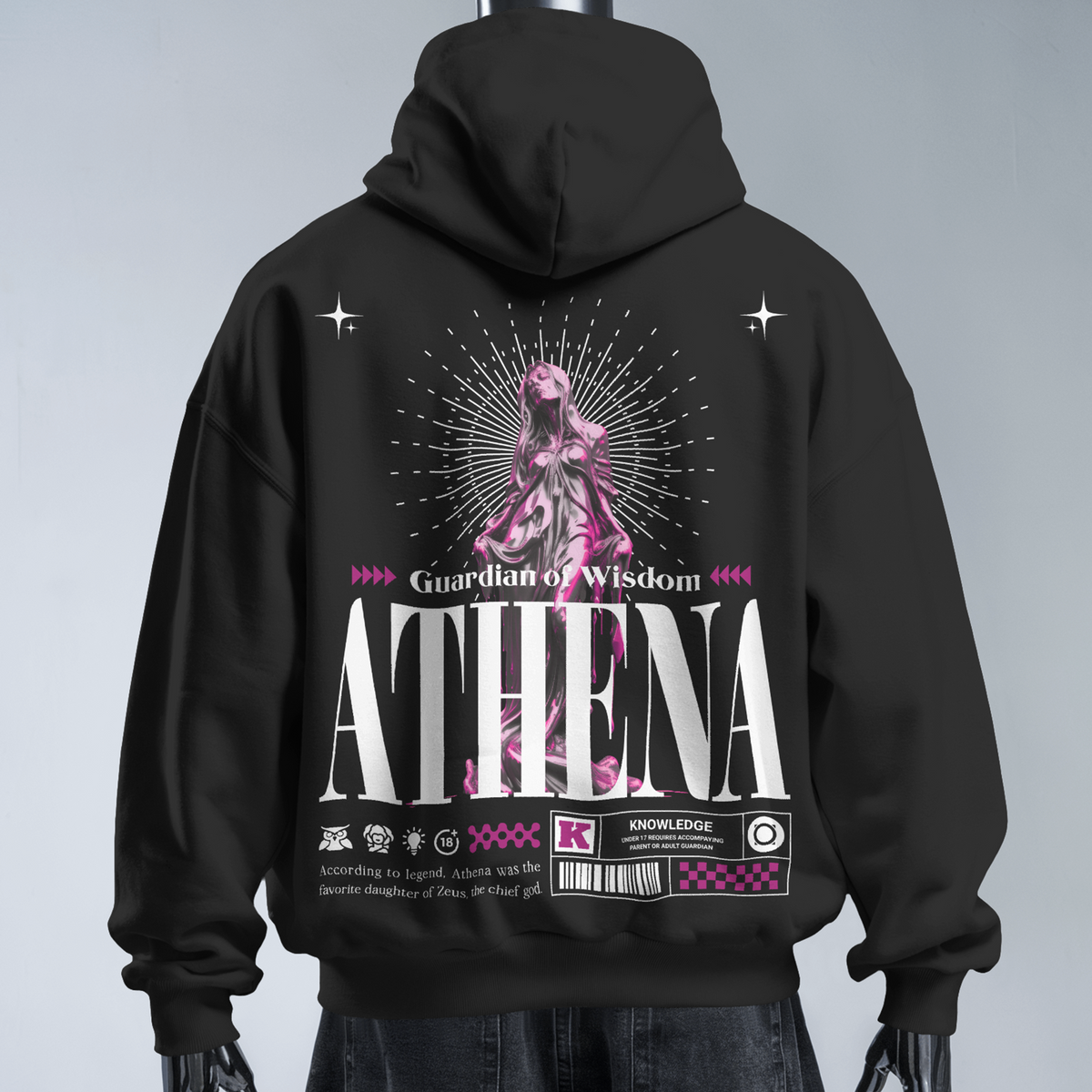 Athena the Guardian of Wisdom - Oversized Hoodie — product image 1