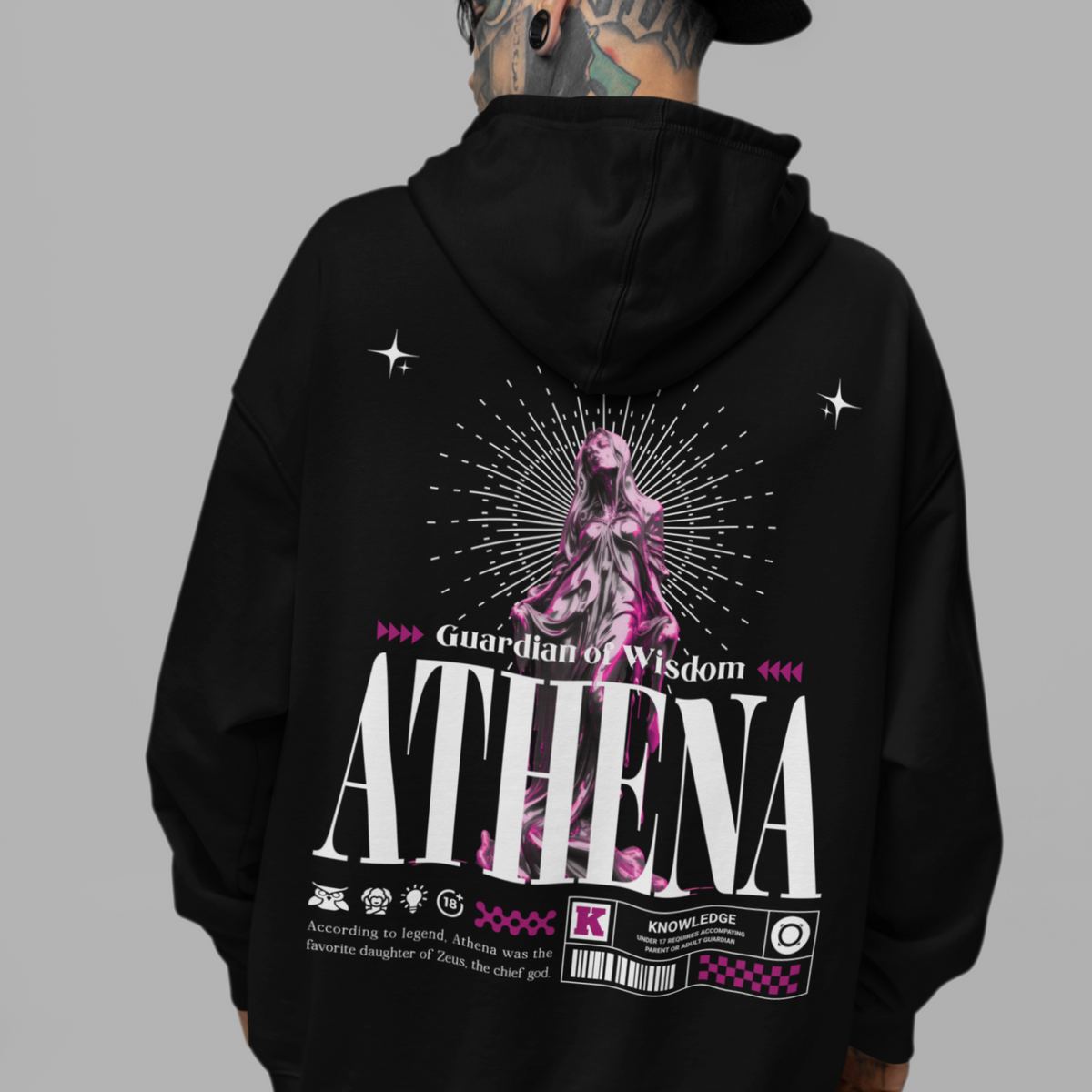 Athena the Guardian of Wisdom - Oversized Hoodie — product image 5
