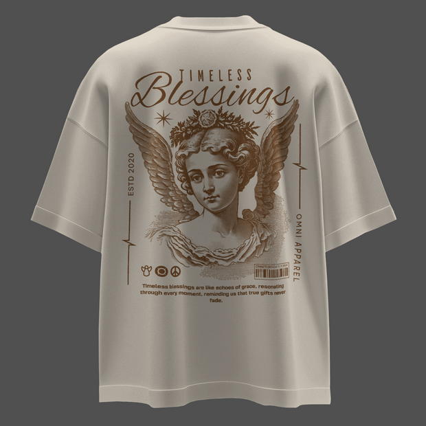 Timeless Blessings - Oversize Deep Drop Shoulder Tee