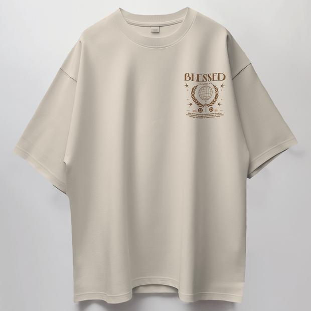 Timeless Blessings - Oversize Deep Drop Shoulder Tee