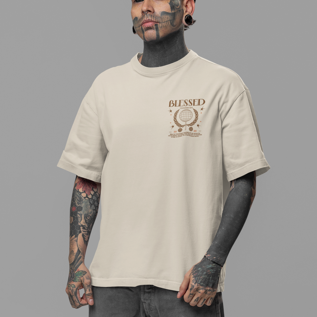 Timeless Blessings - Oversize Deep Drop Shoulder Tee