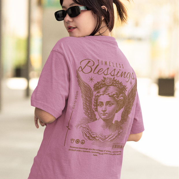 Timeless Blessings - Oversize Deep Drop Shoulder Tee