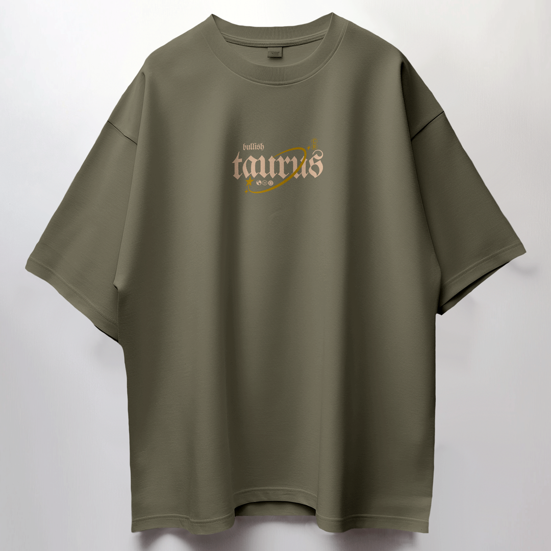 Bullish Taurus - Oversize Deep Drop Shoulder Tee