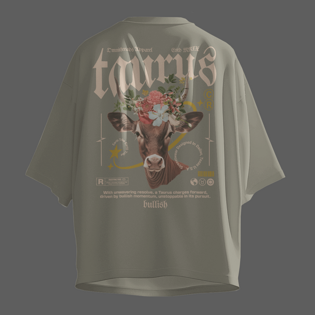 Bullish Taurus - Oversize Deep Drop Shoulder Tee