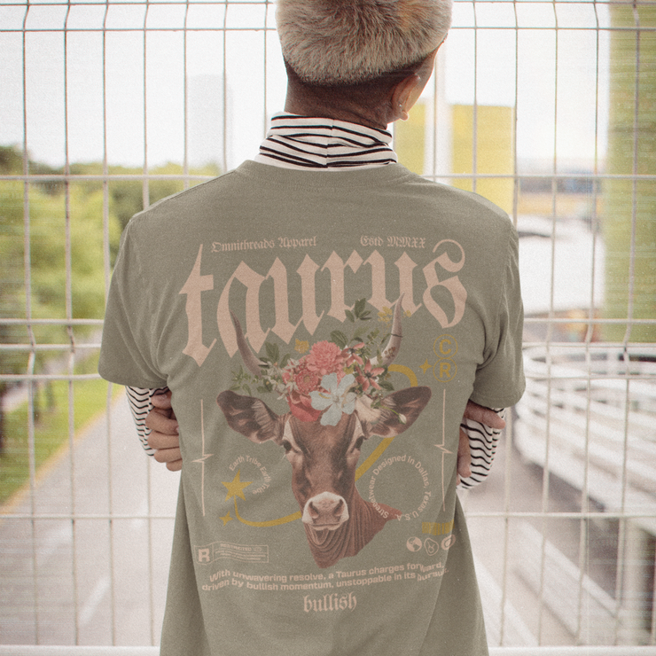 Bullish Taurus - Oversize Deep Drop Shoulder Tee