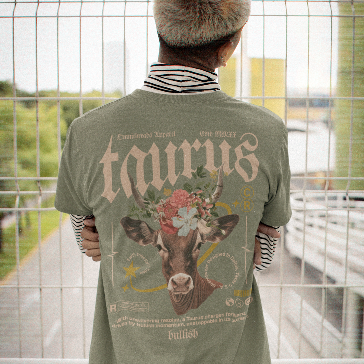 Bullish Taurus - Oversized Drop Shoulder Tee — product image 1