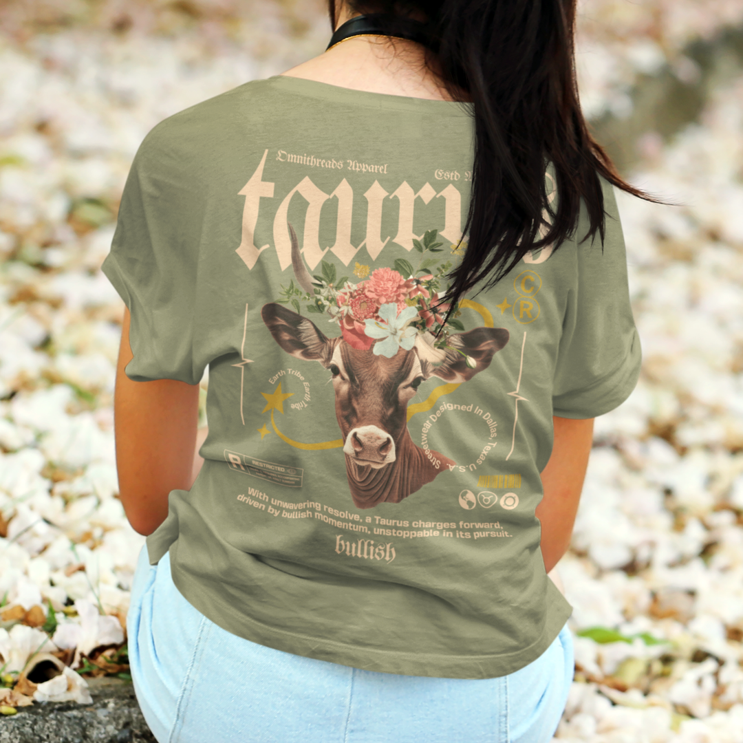 Bullish Taurus - Oversize Deep Drop Shoulder Tee