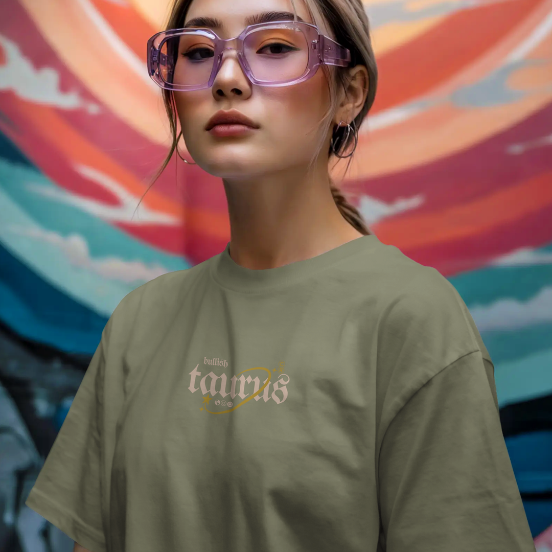 Bullish Taurus - Oversize Deep Drop Shoulder Tee