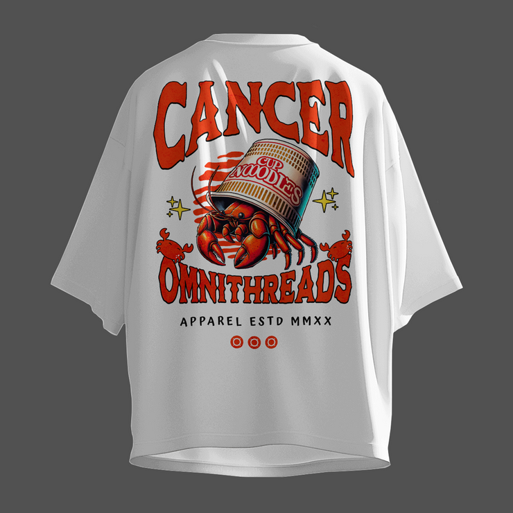 Cup of Crabby Cancer - Oversize Deep Drop Shoulder Tee