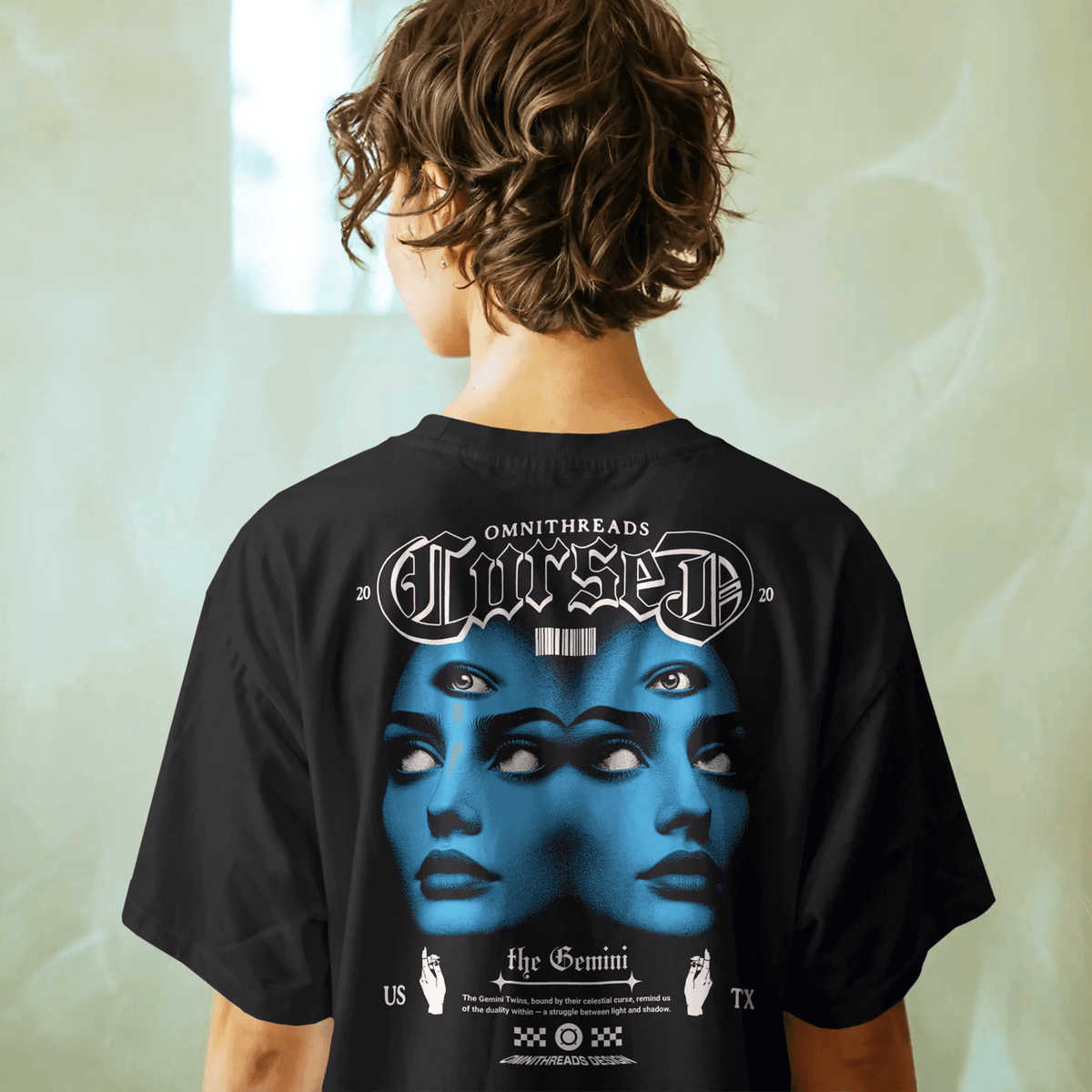 Curse Of The Gemini  - Oversized Drop Shoulder Tee — product image 1
