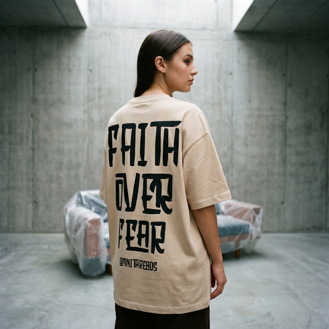 Faith Over Fear Astro - Oversized Drop Shoulder Tee