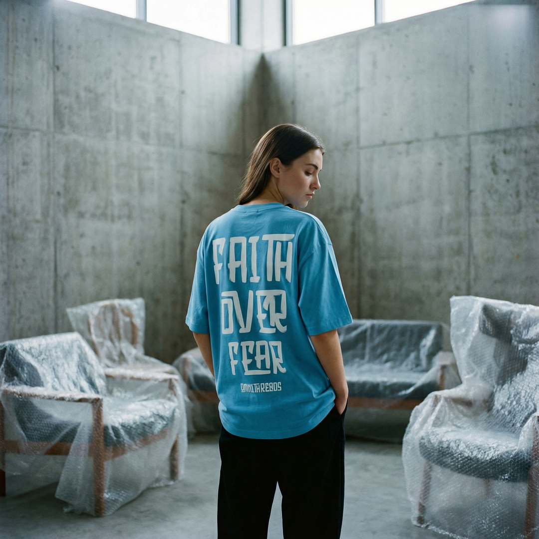 Faith Over Fear Astro - Oversized Drop Shoulder Tee