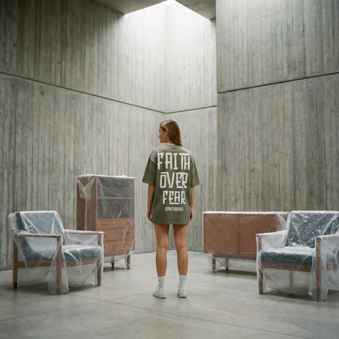 Faith Over Fear Astro - Oversized Drop Shoulder Tee
