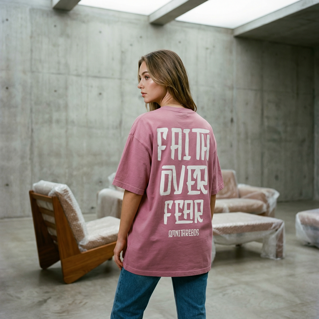 Faith Over Fear Astro - Oversized Drop Shoulder Tee
