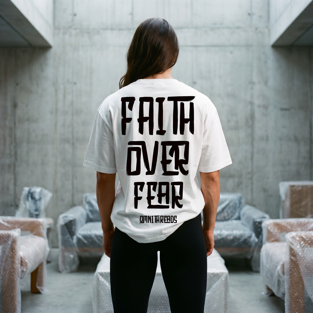 Faith Over Fear Astro - Oversized Drop Shoulder Tee