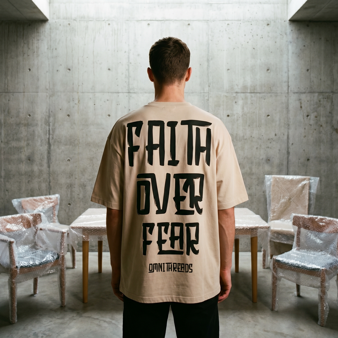 Faith Over Fear Astro - Oversized Drop Shoulder Tee