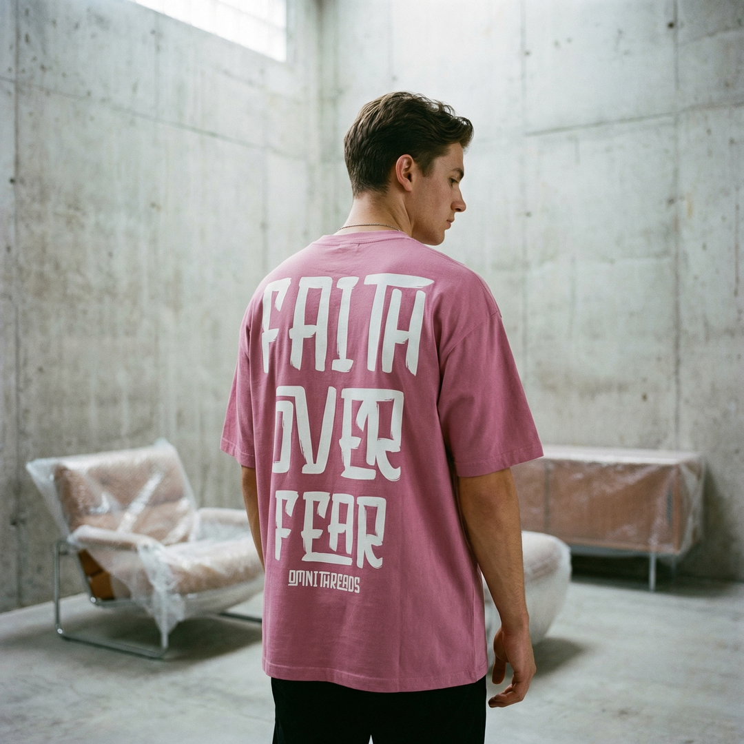 Faith Over Fear Astro - Oversized Drop Shoulder Tee