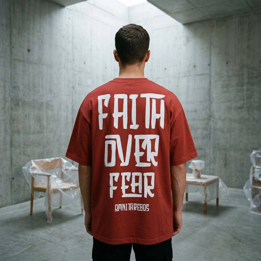 Faith Over Fear Astro - Oversized Drop Shoulder Tee