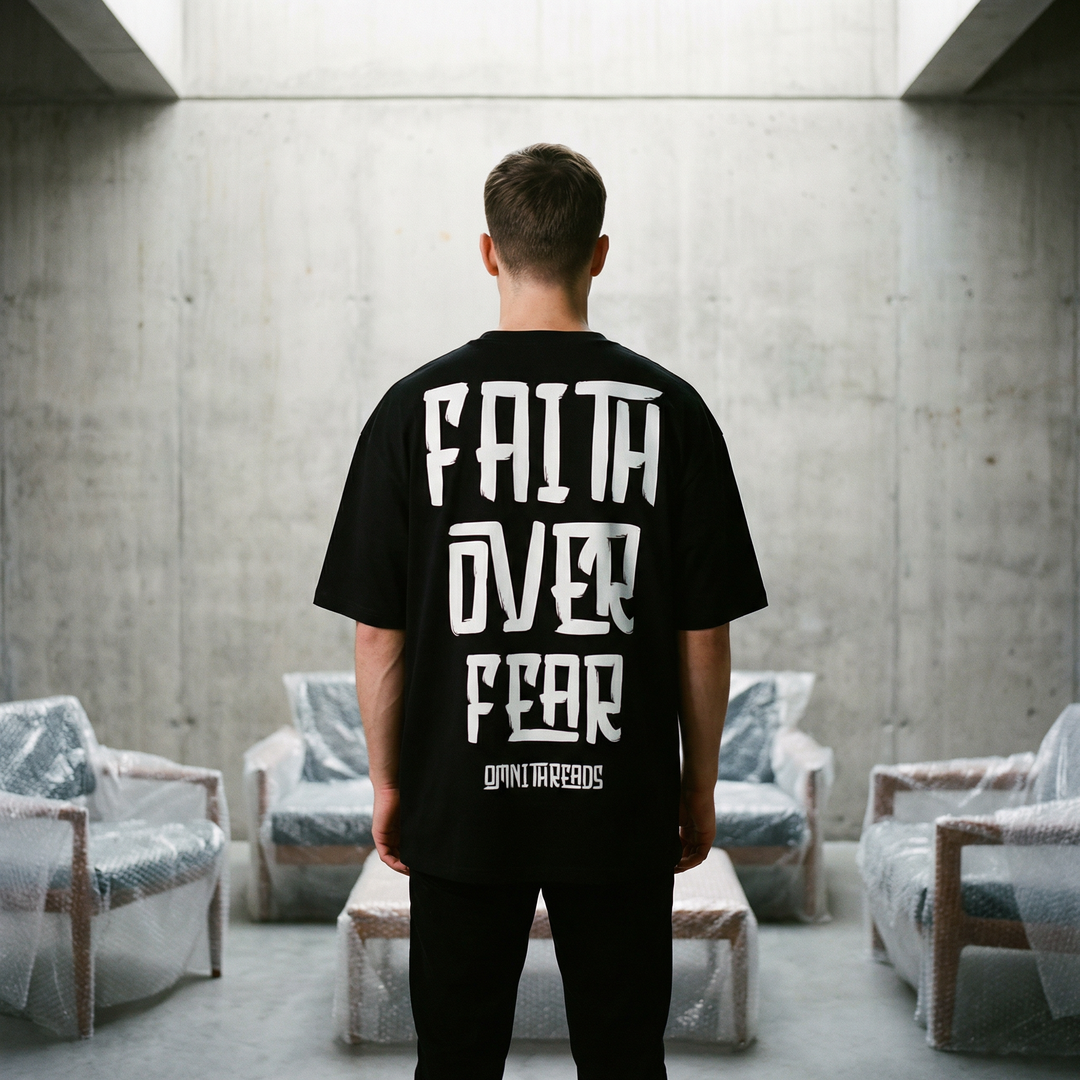 Faith Over Fear Astro - Oversized Drop Shoulder Tee