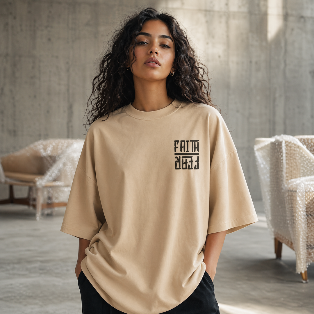 Faith Over Fear Astro - Oversized Drop Shoulder Tee
