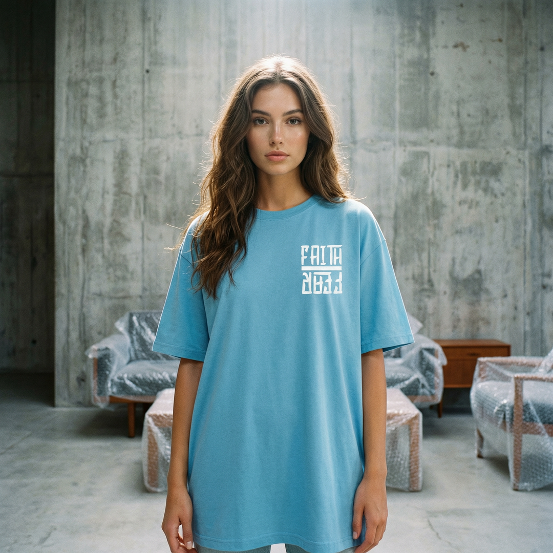Faith Over Fear Astro - Oversized Drop Shoulder Tee