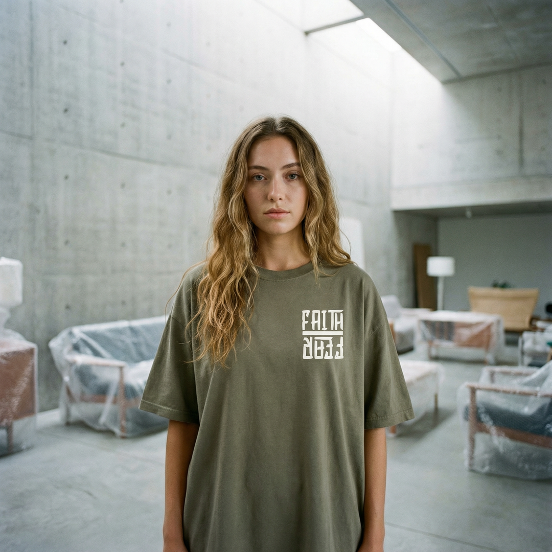 Faith Over Fear Astro - Oversized Drop Shoulder Tee
