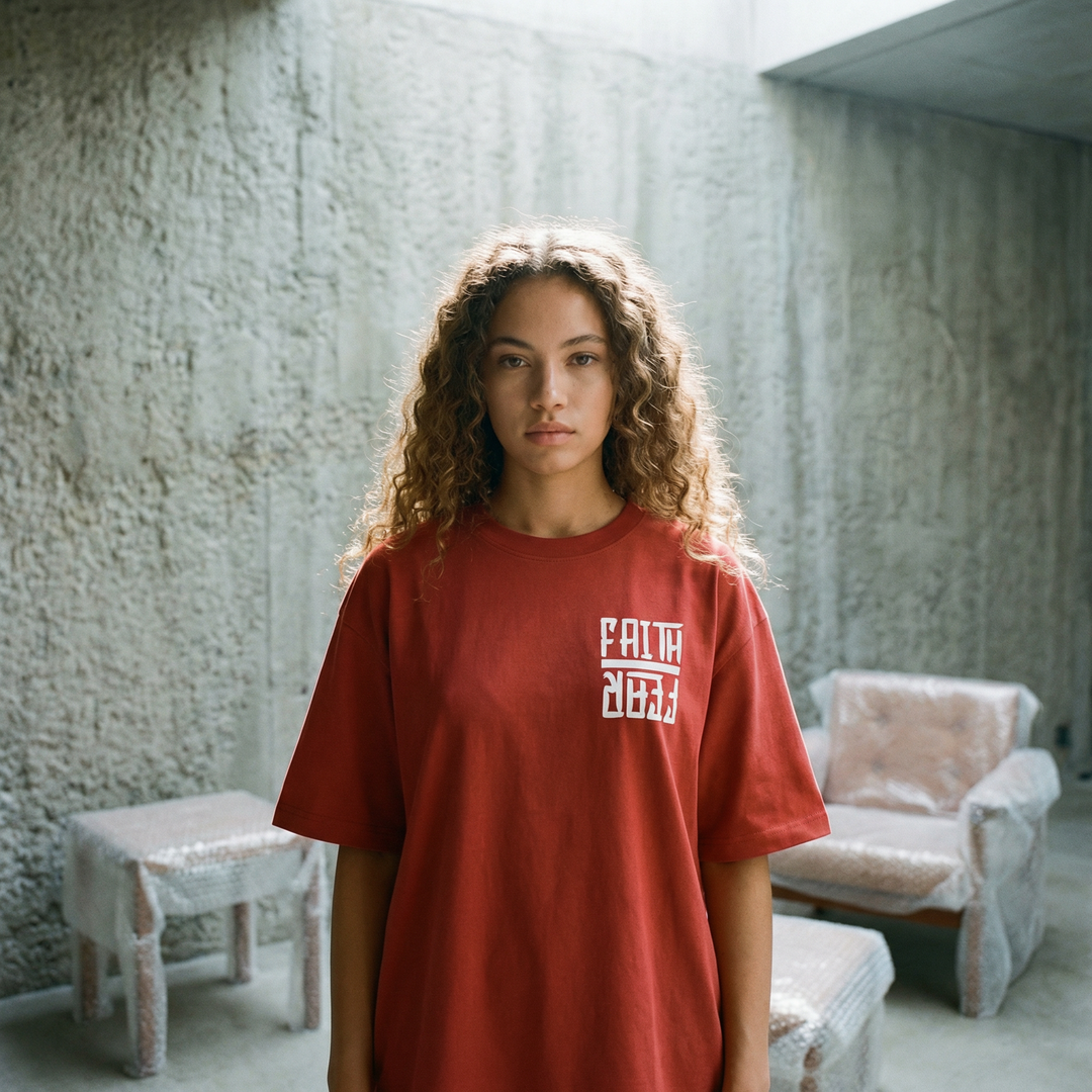 Faith Over Fear Astro - Oversized Drop Shoulder Tee
