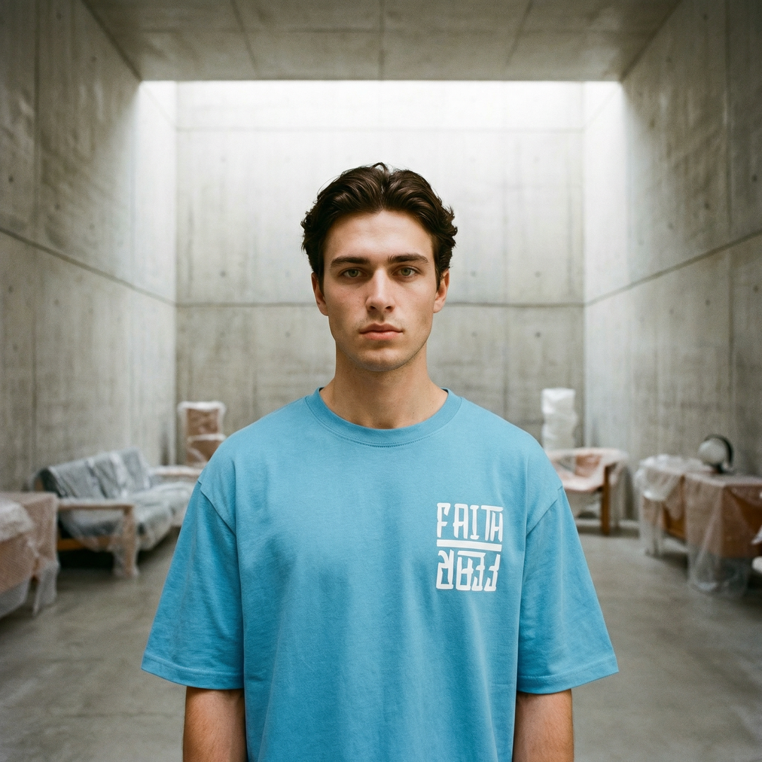 Faith Over Fear Astro - Oversized Drop Shoulder Tee