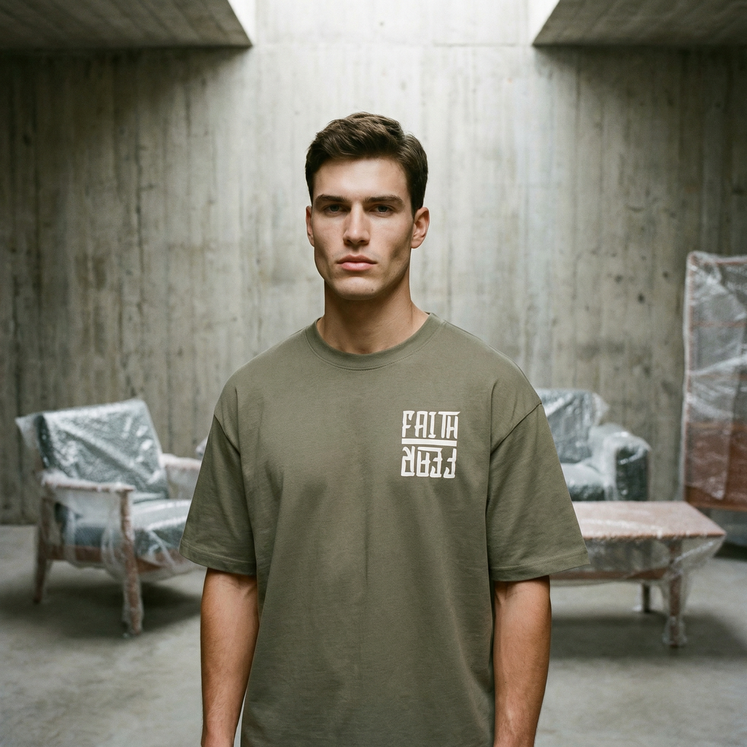 Faith Over Fear Astro - Oversized Drop Shoulder Tee