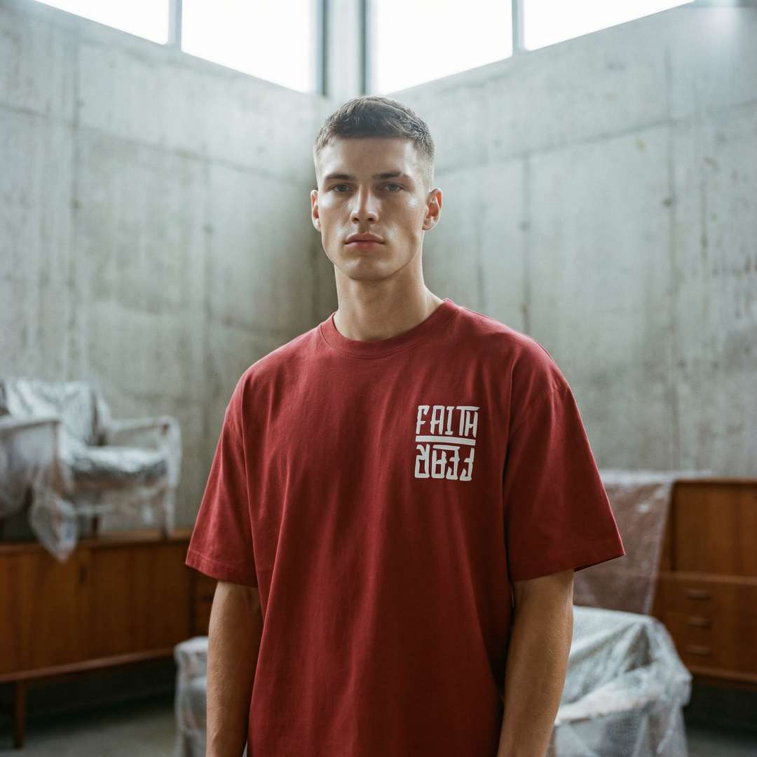 Faith Over Fear Astro - Oversized Drop Shoulder Tee